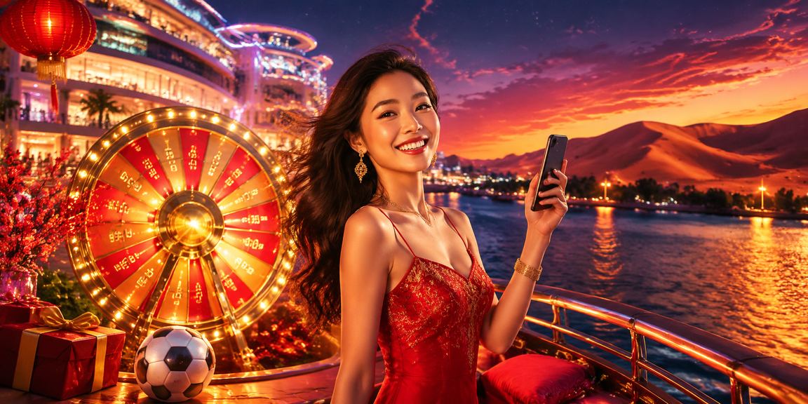 Bàn roulette ánh đèn neon tại Mũi Né — không khí casino sôi động về đêm