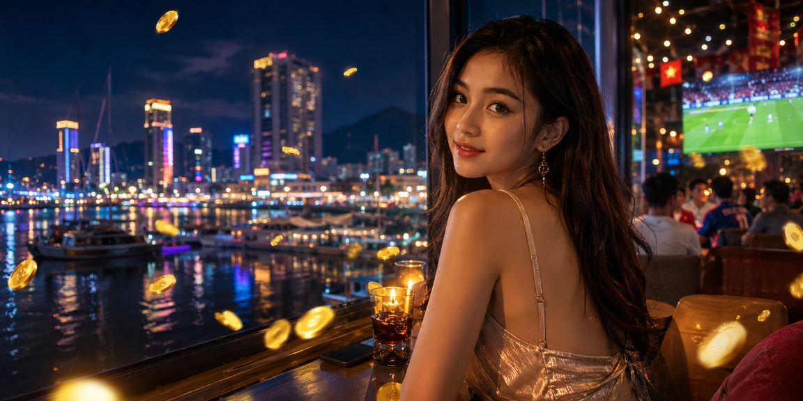 Khách hàng sử dụng ứng dụng cá cược 5800 tại Nha Trang với ly cà phê